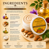 Kumkumadi almond scrub with vitamin E