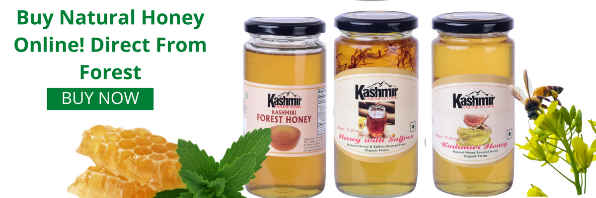 Kashmiri honey is known for its health-giving properties. It is rich in various minerals and vitamins, such as iron, folic acid, calcium, and vitamins B1, B2, C, and E. The honey has anti-inflammatory and anti-allergic properties. 