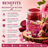 Beetroot lip balm butter for chapped lips