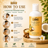 Castile butter shower wash with herbal extracts
