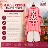Rani Pink Crush Kaftan Set – Kashmiri Aari Embroidery (Size 30)
