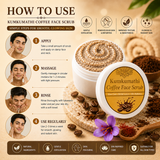 Herbal face scrub with Kumkumadi and coffee