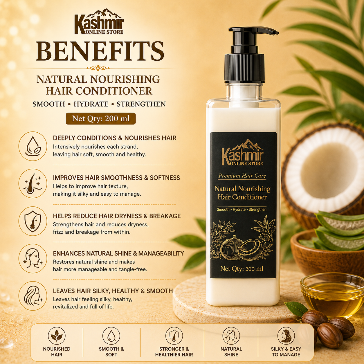 Hair conditioner for deep hair nourishment