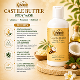 Castile butter body wash with aloe vera and vitamin E