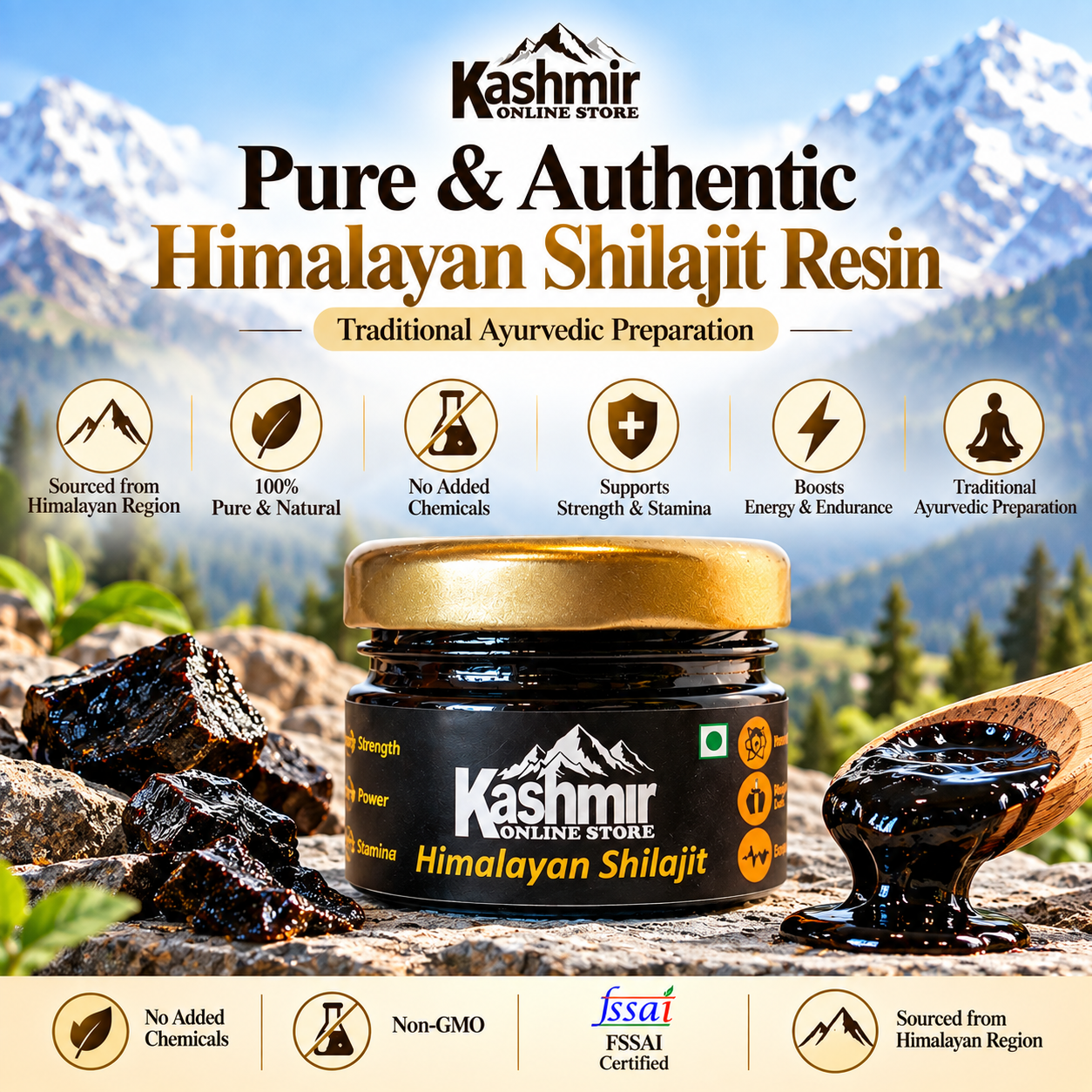 Himalayan Shilajit Resin Traditional Ayurvedic Preparation