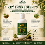 Natural olive body cleanser for glowing skin