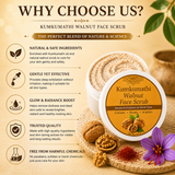 Walnut scrub for healthy facial glow