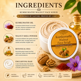 Kumkumadi walnut scrub for gentle exfoliation