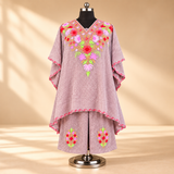 Mauve Crush Aari Embroidered Kashmiri Kaftan Set