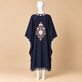 Navy Kashmiri Shrug for Women with Embroidery