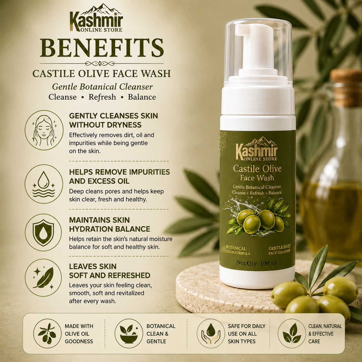 Olive moisturizing face cleanser