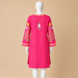 Pink Kashmiri Jaali Embroidered Top