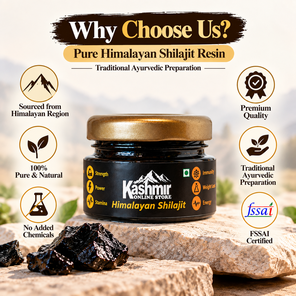 Pure Shilajit Resin from the Himalayas