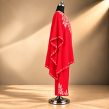 Red Tilla-Style Embroidered Kashmiri Kaftan Set