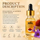 Hydrating glow serum with hyaluronic and saffron