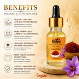 Saffron glow serum with hyaluronic acid for hydration