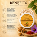 Kumkumadi walnut exfoliating scrub for skin glow