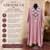Luxury Dusty Rose Summer Cotton Kaftan