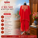 Kashmiri Tilla Embroidered Red Kaftan Set