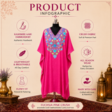 Women's Fuchsia Pink Crush Long Kaftan