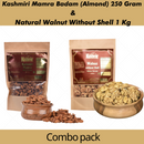 Combo Pack of Kashmiri Mamra Almonds 250g and Walnuts 1 kg