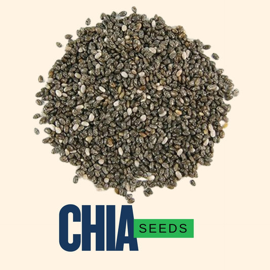 Raw chia seeds in a bowl