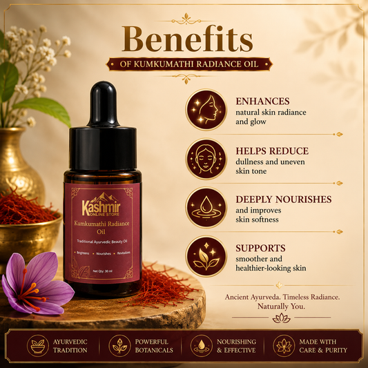 Ayurvedic Kumkumathi face oil for glowing skin