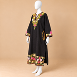 Traditional Black Kashmiri Aari Embroidered Pheran