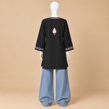 Black Kashmiri Designer Short Kurti for Women