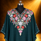 Bottle Green Kashmiri Short Kaftan Set for Women
