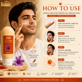 Saffron glow sunscreen for healthy protected skin