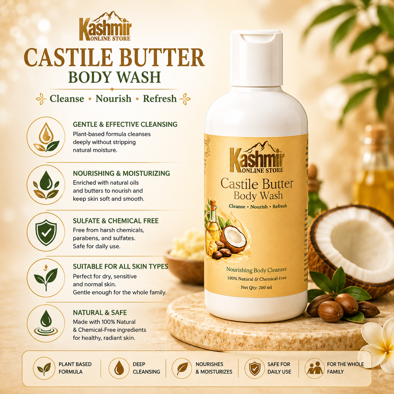 Castile butter body cleanser with shea butter