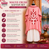 Rani Pink Crush Kaftan Set – Kashmiri Aari Embroidery (Size 30)