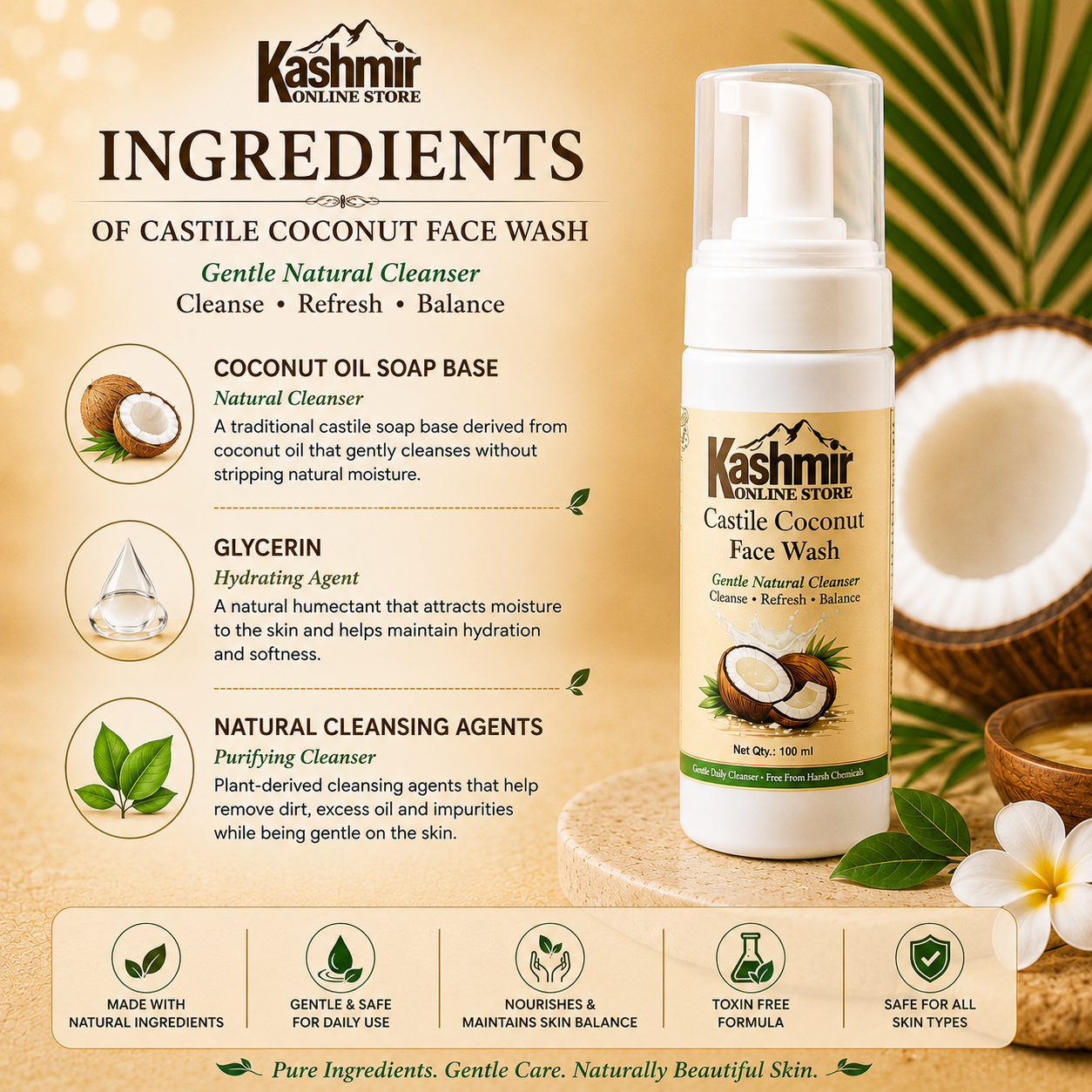 Deep Moisture Castile Coconut Facewash