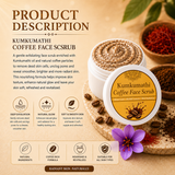 Kumkumadi coffee scrub for dry dull skin care