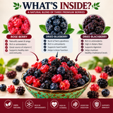 Dried Blueberry Blackberry and Rose Berry Mix