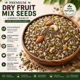 Premium dry fruit mix seeds with Kashmiri almonds cashews pista raisins chia pumpkin and flax seeds