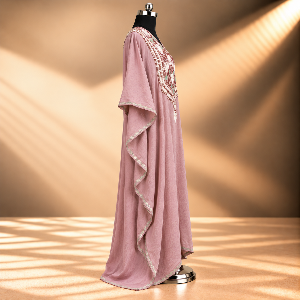 Dusty Rose Kashmiri Summer Kaftan for Women