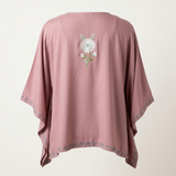 Dusty Rose Summer Cool Kaftan with Kashmiri Aari Embroidery