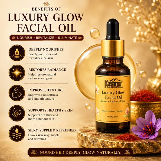 Hydrating face oil with saffron and almond oil