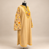 Fawn Aari Embroidered Kashmiri Pheran