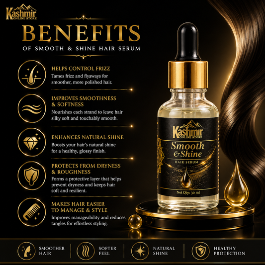 Hair shine serum for smooth frizz free hair