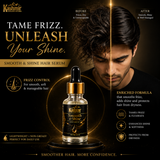 Hair smoothing serum with argan and vitamin E
