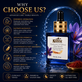 Hyaluronic and saffron serum for dry skin care