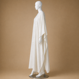 Ivory Tonal Kashmiri embroidered summer kaftan for women