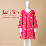 Pink Jaali Top with Summer Cool Kashmiri Embroidery