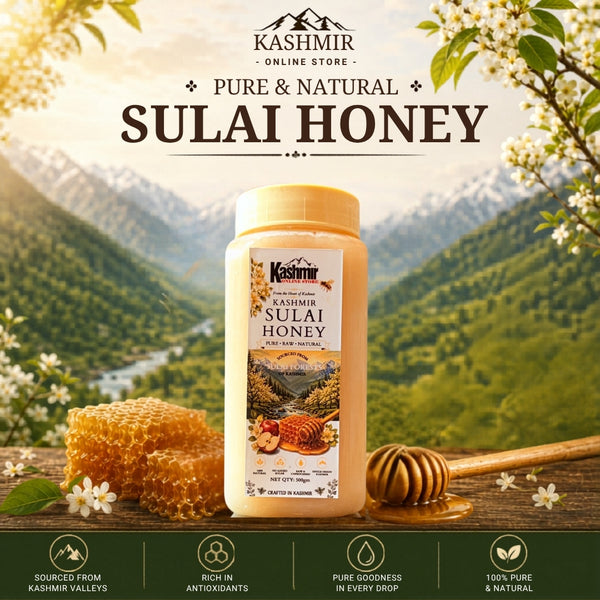 Authentic Kashmiri Sulai Wild Honey | Raw Himalayan Forest Honey
