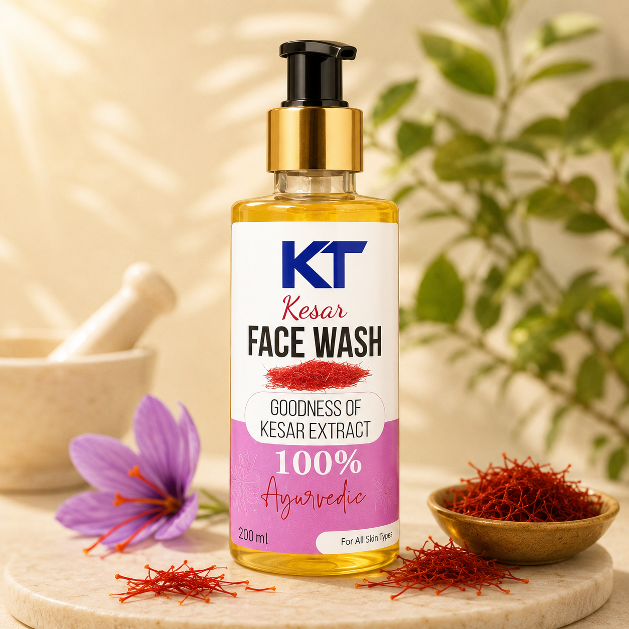 Kesar herbal facewash for skin nourishment