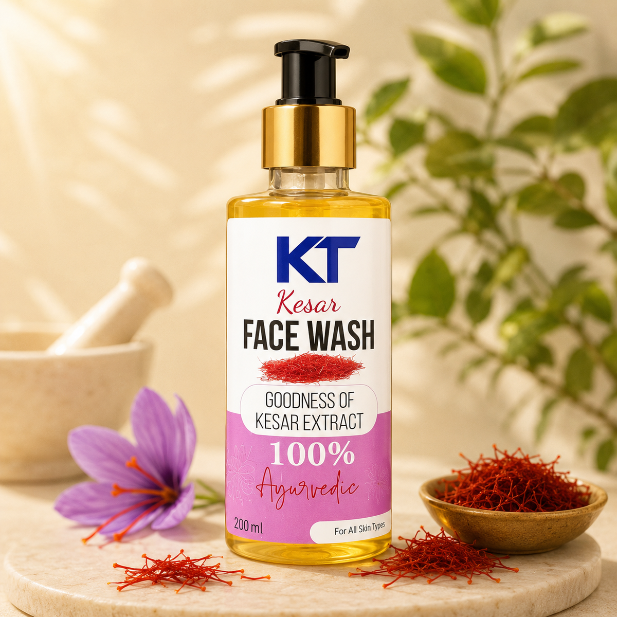 Kesar herbal facewash for skin nourishment