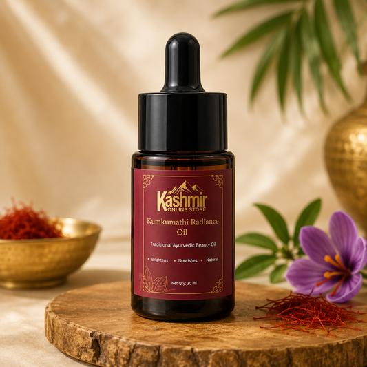 Kumkumathi radiance oil with saffron and herbal extracts
